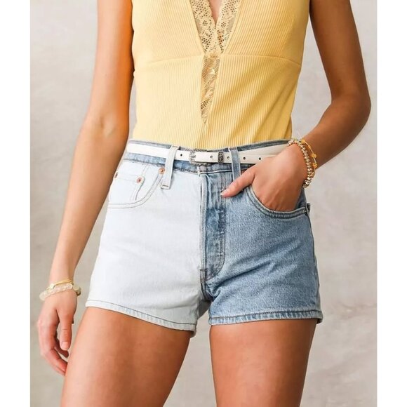 Levi's 501 Two Tone Shorts Women's Size 28 - Picture 4 of 9